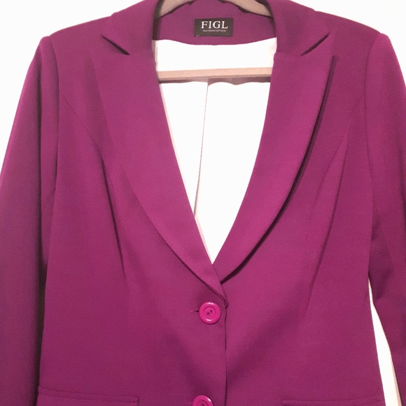 FIGL Women's Magenta Blazer - Picture 3 of 4